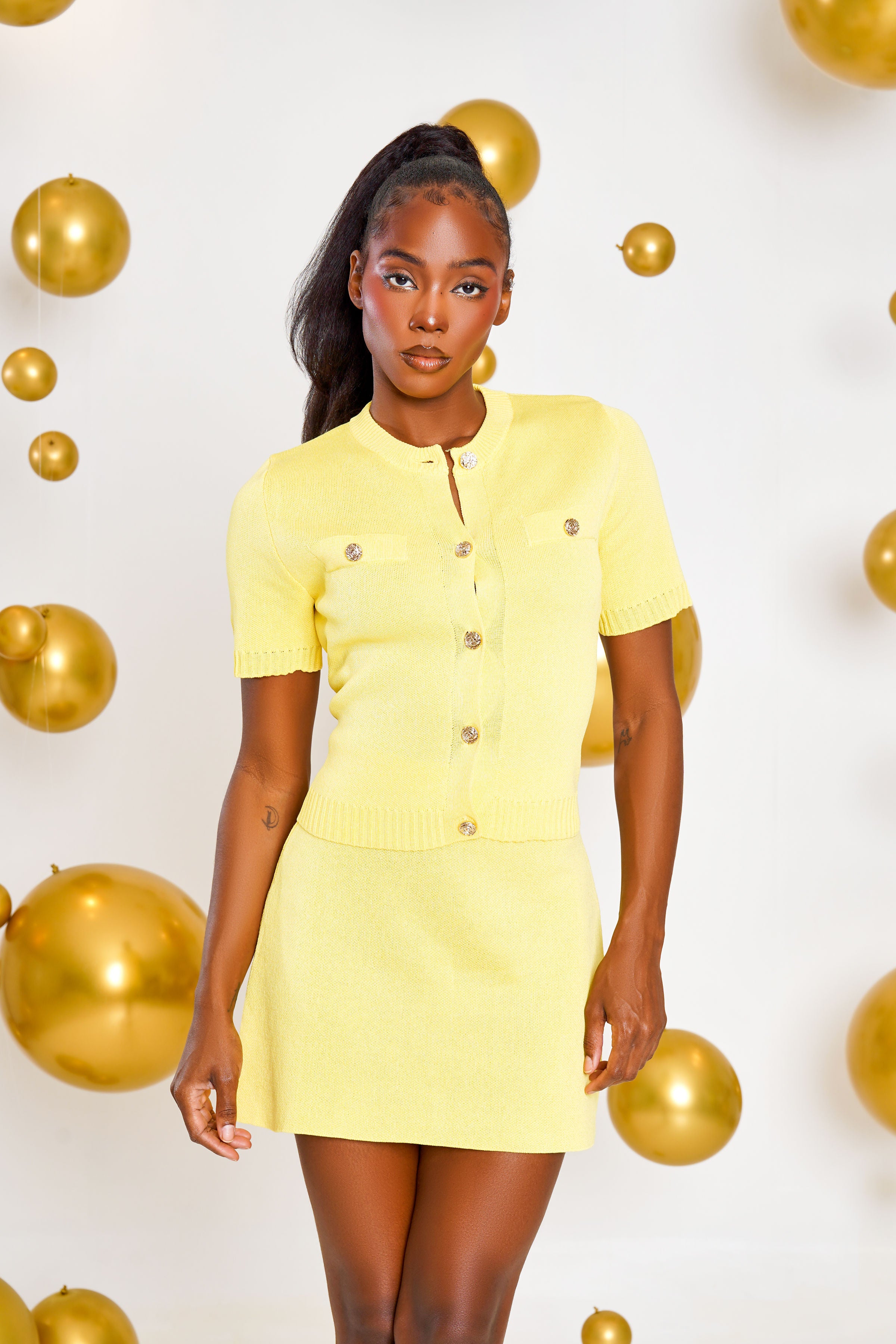 ARIA Skirt Set (Yellow) 💕