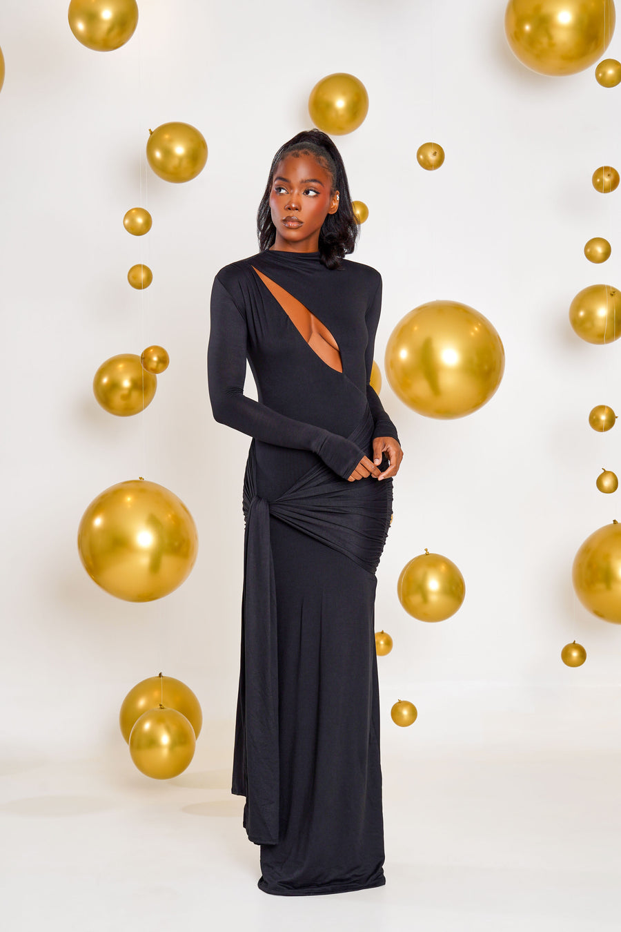 noir symphony maxi dress Noir Symphony Maxi Dress by Peppermayo