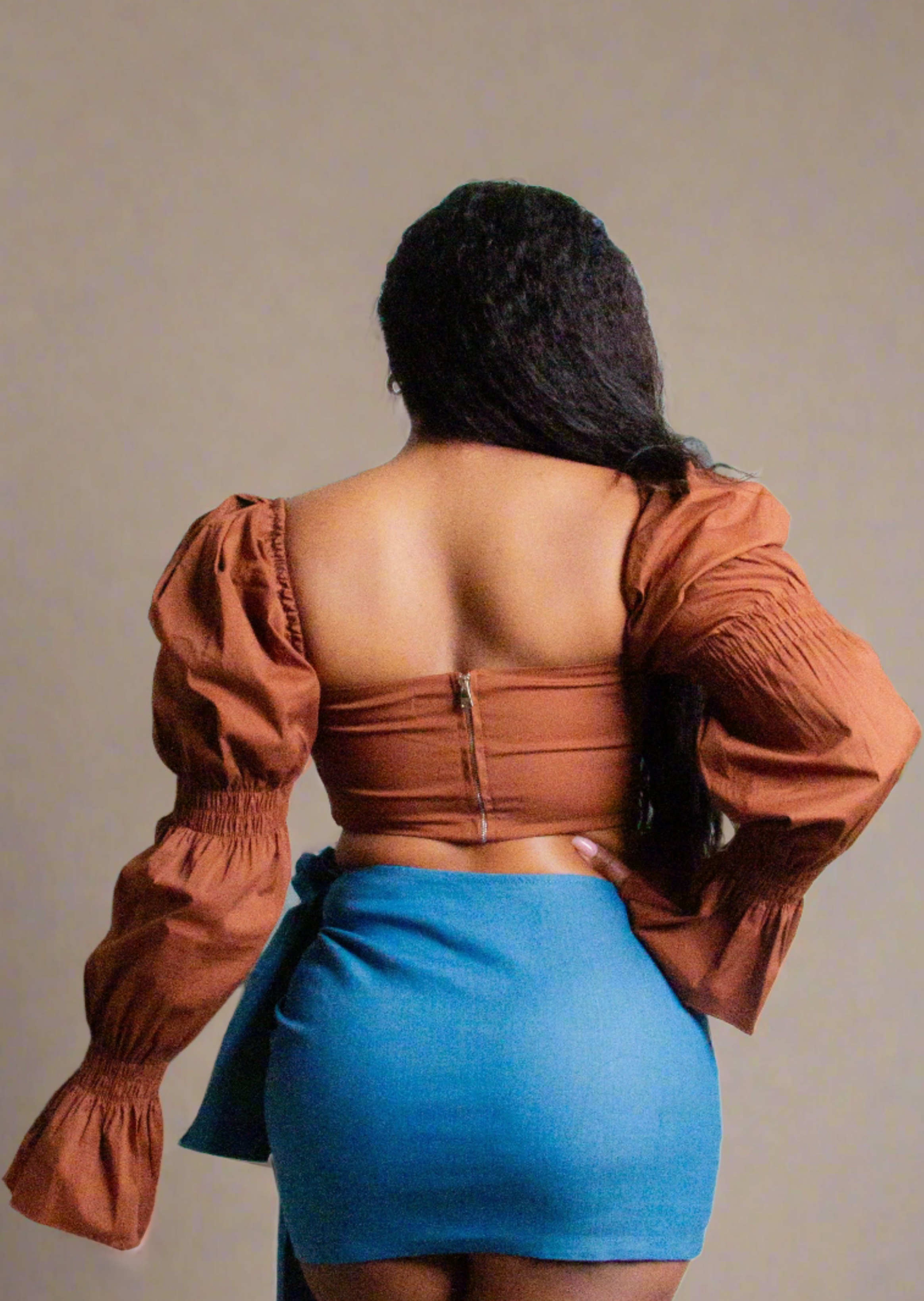 PUFFPUFF Crop Top (Brown)